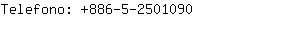 Telefono: 886-5-250....
