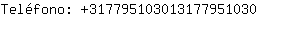Telfono: 31779510301317795....