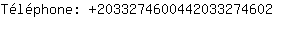 Tlphone: 203327460044203327....