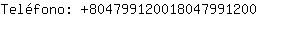 Telfono: 80479912001804799....