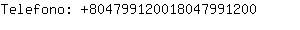 Telefono: 80479912001804799....