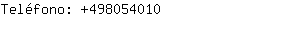 Teléfono: 49805....
