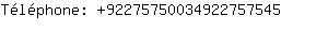 Tlphone: 9227575003492275....