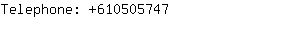 Telephone: 61050....