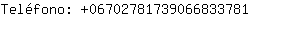 Telfono: 0670278173906683....