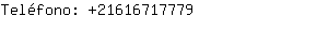 Teléfono: 2161671....