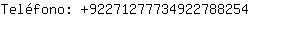 Telfono: 9227127773492278....