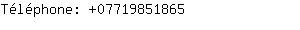 Téléphone: 0771985....