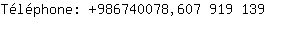 Tlphone: 986740078,607 919....