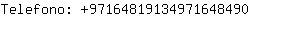 Telefono: 9716481913497164....