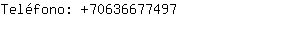 Teléfono: 7063667....