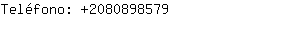 Teléfono: 208089....