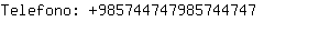 Telefono: 98574474798574....