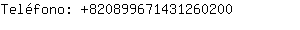 Telfono: 82089967143126....