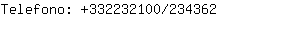 Telefono: 332232100/23....