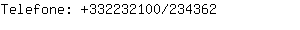 Telefone: 332232100/23....