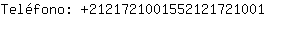 Telfono: 212172100155212172....