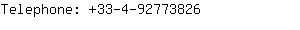 Telephone: 33-4-9277....