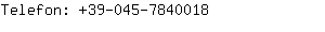 Telefon: 39-045-784....