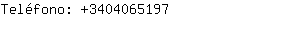 Teléfono: 340406....