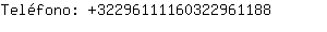 Telfono: 3229611116032296....