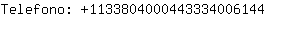 Telefono: 113380400044333400....