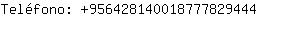 Telfono: 95642814001877782....
