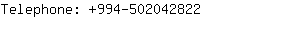 Telephone: 994-50204....