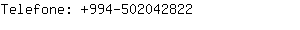 Telefone: 994-50204....