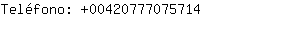 Telfono: 0042077707....