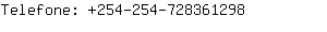 Telefone: 254-254-72836....