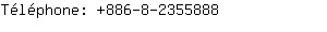 Téléphone: 886-8-235....