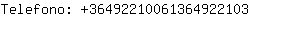 Telefono: 3649221006136492....