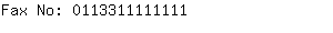 Fax No: 011331111....