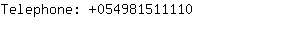 Telephone: 05498151....