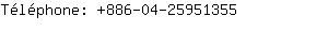 Tlphone: 886-04-2595....