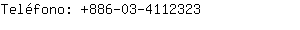 Telfono: 886-03-411....