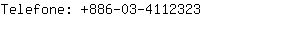 Telefone: 886-03-411....