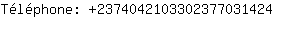 Tlphone: 237404210330237703....