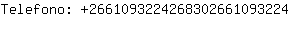 Telefono: 266109322426830266109....