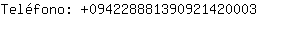 Teléfono: 09422888139092142....