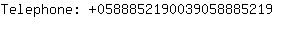 Telephone: 058885219003905888....
