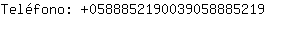 Telfono: 058885219003905888....