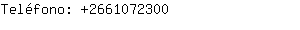 Teléfono: 266107....