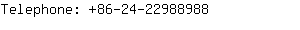 Telephone: 86-24-2298....