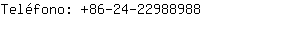 Teléfono: 86-24-2298....