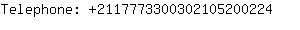 Telephone: 211777330030210520....