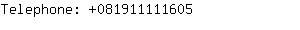 Telephone: 08191111....