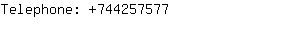 Telephone: 74425....