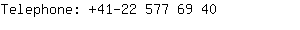 Telephone: 41-22 577 6....